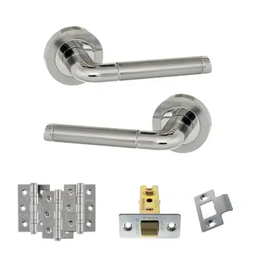 Click Here To Enlarge This Photo Of Atlantic - ECO40SCPC Eco Ocean Door Handle Pack - Satin Chrome&sol;Polished Chrome