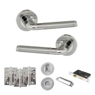 Click Here To Enlarge This Photo Of Atlantic - ECO40SCPC Eco Ocean Door Handle Pack - Satin Chrome&sol;Polished Chrome
