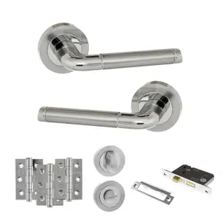 Atlantic - ECO40SCPC Eco Ocean Door Handle Pack - Satin Chrome&sol;Polished Chrome
