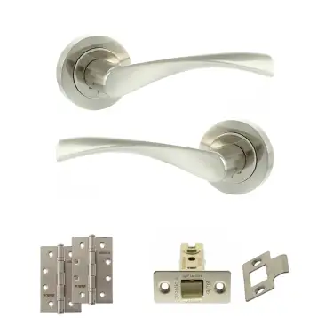 Click Here To Enlarge This Photo Of Atlantic - ECO20SNNP Eco Aqua Door Handle Pack - Satin Nickel&sol;Nickel Plate