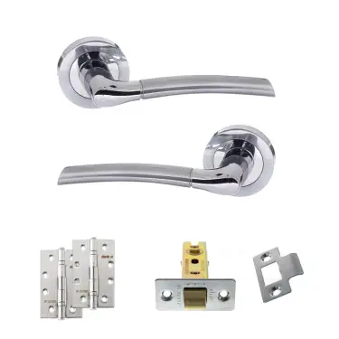 Click Here To Enlarge This Photo Of Atlantic - ECO10SCPC Eco Swell Door Handle Pack - Satin Chrome&sol;Polished Chrome