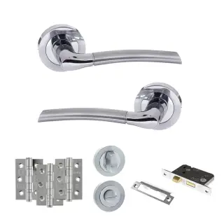 Atlantic - ECO10SCPC Eco Swell Door Handle Pack - Satin Chrome&sol;Polished Chrome