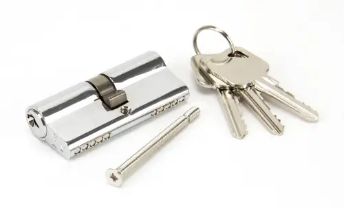 Click Here To Enlarge This Photo Of 91858 From The Anvil Polished Chrome 35&sol;35 Euro Profile Double Cylinder