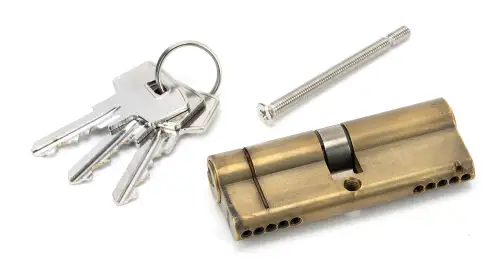 Click Here To Enlarge This Photo Of 45811 From The Anvil Aged Brass 40&sol;40 5pin Euro Profile Double Cylinder