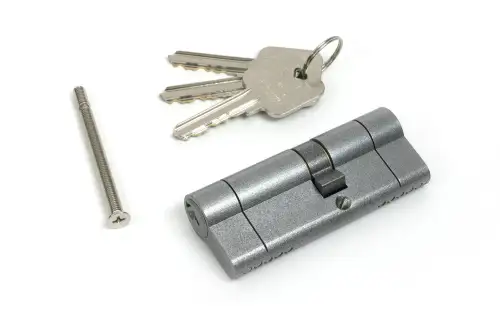 Click Here To Enlarge This Photo Of 45814 From The Anvil Pewter 35&sol;45 5pin Euro Profile Double Cylinder