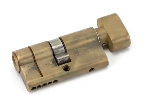 Click Here To Enlarge This Photo Of 45843 From The Anvil Aged Brass 30&sol;30 5pin Euro Profile Cylinder & Turn
