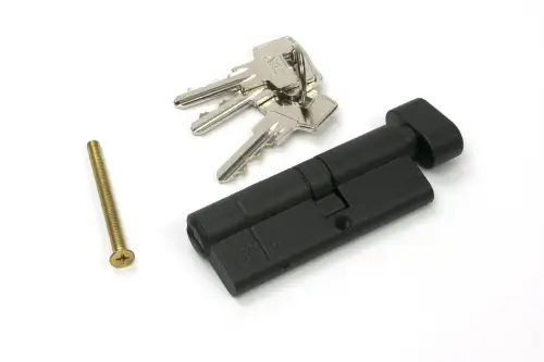 Click Here To Enlarge This Photo Of 45852 From The Anvil Aged Bronze 35T&sol;45 5pin Euro Profile Cylinder & Turn