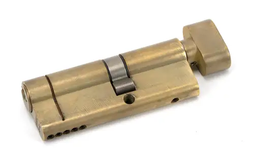 Click Here To Enlarge This Photo Of 45855 From The Anvil Aged Brass 35T&sol;45 5pin Euro Profile Cylinder & Turn