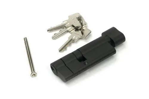 Click Here To Enlarge This Photo Of 45856 From The Anvil Aged Bronze 35&sol;45T 5pin Euro Profile Cylinder & Turn