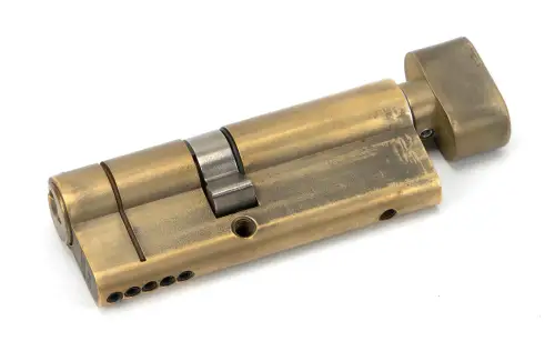 Click Here To Enlarge This Photo Of 45859 From The Anvil Aged Brass 35&sol;45T 5pin Euro Profile Cylinder & Turn