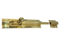 FB75 - Zoo Hardware Fulton & Bray Architectural &lpar;Heavy Duty&rpar; Barrel Bolt 200mm x 50mm Polished Brass