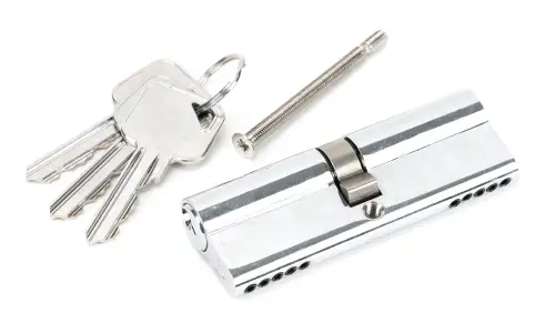 Click Here To Enlarge This Photo Of 46243 From The Anvil Polished Chrome 45&sol;45 5pin Euro Profile Double Cylinder
