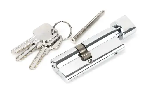 Click Here To Enlarge This Photo Of 46264 From The Anvil Polished Chrome 35&sol;45T 5pin Euro Profile Cylinder & Turn