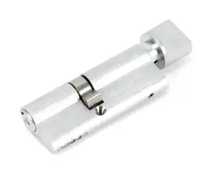 46265 From The Anvil Satin Chrome 35&sol;45T 5pin Euro Profile Cylinder & Turn