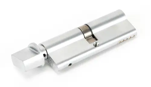 Click Here To Enlarge This Photo Of 46268 From The Anvil Satin Chrome 45&sol;45 5pin Euro Profile Cylinder & Turn