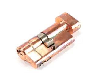 45841 From The Anvil Polished Bronze 30&sol;30 5pin Euro Profile Cylinder & Turn