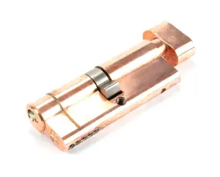 45849 From The Anvil Polished Bronze 40&sol;40 5pin Euro Profile Cylinder & Turn