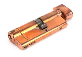 45853 From The Anvil Polished Bronze 35T&sol;45 5pin Euro Profile Cylinder & Turn