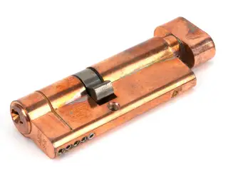 45857 From The Anvil Polished Bronze 35&sol;45T 5pin Euro Profile Cylinder & Turn