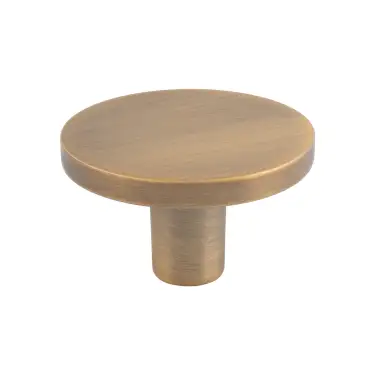 Click Here To Enlarge This Photo Of FTD348BAB - Carlisle Brass Fingertip Design Circular Cupboard Knob Antique Brass 41mm
