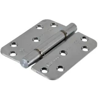H102-FR-BZP Royde & Tucker 100mm x 88mm x 3mm Grade 13 Hi-Load Three Knuckle Butt Hinge &lpar;Radius Corners&rpar; Bright Zinc Plated
