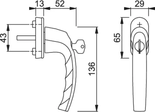 Click Here To Enlarge This Photo Of 0530S&sol;U26 TBT1 HOPPE Atlanta Lockable Tilt & Turn Window Handle with TBT1 Operation - White &lpar;2311726&rpar;