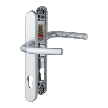 Click Here To Enlarge This Photo Of 1117&sol;3810N HOPPE Birmingham 92mm UPVC Lever Door Handles on Narrow Backplate &lpar;215mm c&sol;c&rpar; - Silver &lpar;3626519&rpar;