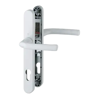 Click Here To Enlarge This Photo Of 1117&sol;3810N HOPPE Birmingham 92mm UPVC Lever Door Handles on Narrow Backplate &lpar;215mm c&sol;c&rpar; - White &lpar;3626623&rpar;