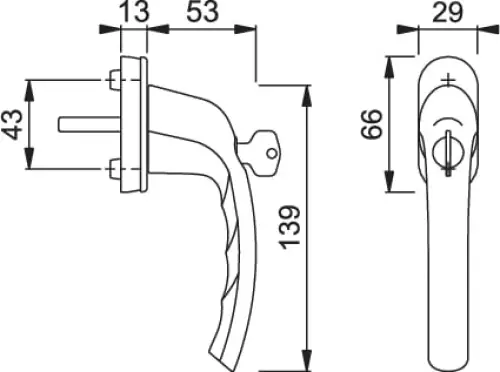 Click Here To Enlarge This Photo Of 0710S&sol;U26 TBT1 HOPPE Tokyo Lockable Tilt & Turn Window Handle with TBT1 Operation - White &lpar;1958835&rpar;