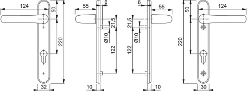 Click Here To Enlarge This Photo Of 1710RH&sol;3370N&sol;3360N HOPPE Tokyo 92mm UPVC Lever Door Handles on Narrow Backplate &lpar;122mm c&sol;c&rpar; - Gold &lpar;2758288&rpar;