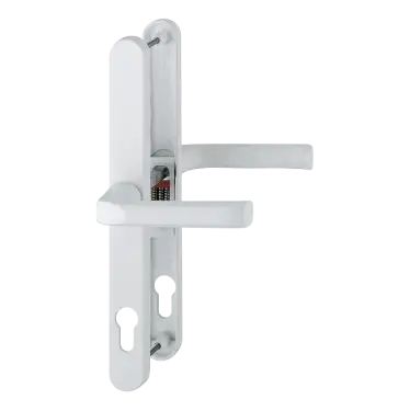 Click Here To Enlarge This Photo Of 113&sol;3620N HOPPE London 92mm UPVC Lever Door Handles on Narrow Backplate &lpar;240mm c&sol;c&rpar; - White &lpar;832095&rpar;
