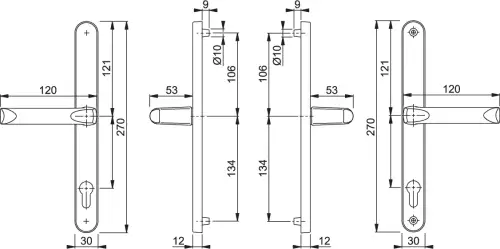 Click Here To Enlarge This Photo Of 113&sol;3620N HOPPE London 92mm UPVC Lever Door Handles on Narrow Backplate &lpar;240mm c&sol;c&rpar; - White &lpar;832095&rpar;