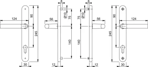 Click Here To Enlarge This Photo Of 1117&sol;3810N HOPPE Birmingham 92mm UPVC Lever Door Handles on Narrow Backplate &lpar;215mm c&sol;c&rpar; - Polished Chrome &lpar;3626834&rpar;