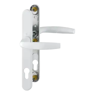 1530&sol;3346 HOPPE Atlanta 92mm UPVC Lever Door Handles on Narrow Backplate with 3 Hole Fix - White &lpar;2353328&rpar;