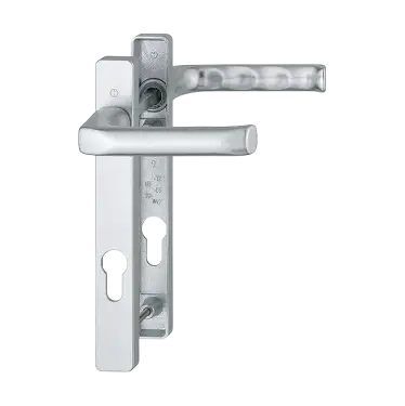 Click Here To Enlarge This Photo Of 113&sol;366M HOPPE London 92mm UPVC Lever Door Handles on Narrow Backplate &lpar;122mm c&sol;c&rpar; - Silver &lpar;618590&rpar;