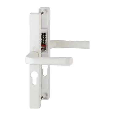 Click Here To Enlarge This Photo Of 113&sol;363M HOPPE London 47mm UPVC Lever Door Handles on Narrow Backplate &lpar;197mm c&sol;c&rpar; - White &lpar;3218435&rpar;