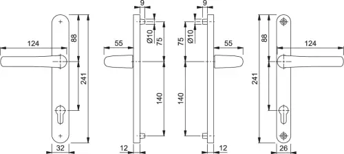 Click Here To Enlarge This Photo Of 1710RH&sol;3633N&sol;3623N HOPPE Tokyo 92mm UPVC Lever Door Handles on Narrow Backplate &lpar;215mm c&sol;c&rpar; - Silver &lpar;2768671&rpar;