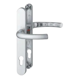 1710RH&sol;3633N&sol;3623N HOPPE Tokyo 92mm UPVC Lever Door Handles on Narrow Backplate &lpar;215mm c&sol;c&rpar; - Silver &lpar;2768671&rpar;
