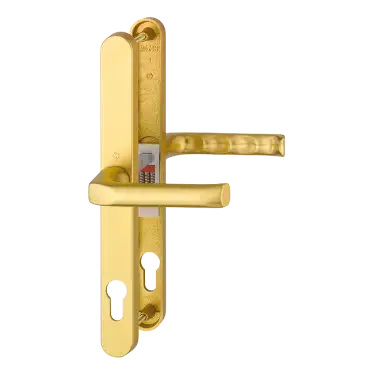 Click Here To Enlarge This Photo Of 113&sol;3620N HOPPE London 92mm UPVC Lever Door Handles on Narrow Backplate &lpar;240mm c&sol;c&rpar; - Gold &lpar;832040&rpar;