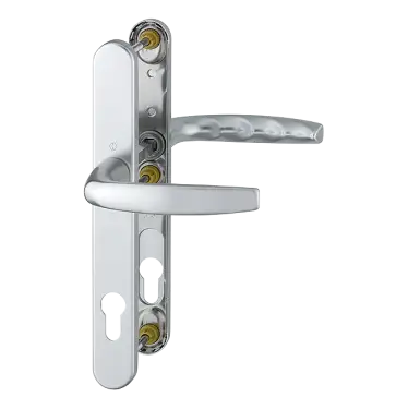 Click Here To Enlarge This Photo Of 1530&sol;3346 HOPPE Atlanta 92mm UPVC Lever Door Handles on Narrow Backplate with 3 Hole Fix - Silver &lpar;2353299&rpar;