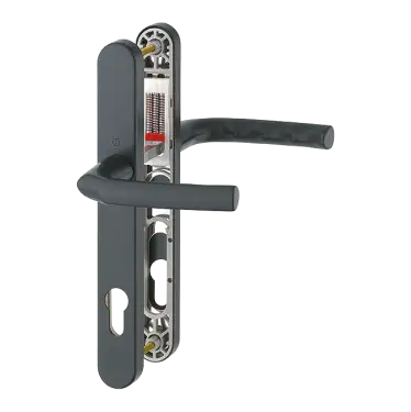 Click Here To Enlarge This Photo Of 1117&sol;3810N HOPPE Birmingham 92mm UPVC Lever Door Handles on Narrow Backplate &lpar;215mm c&sol;c&rpar; - Matt Black &lpar;3626703&rpar;