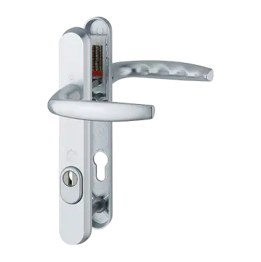 Click Here To Enlarge This Photo Of 1530&sol;3260N-ZA&sol;3831N HOPPE Atlanta 92mm UPVC TS007 High Security Lever Door Handles on Narrow Backplate &lpar;122mm c&sol;c&rpar; - Silver &lpar;3625701&rpar;