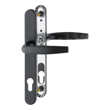 Click Here To Enlarge This Photo Of 1530&sol;3346 HOPPE Atlanta 92mm UPVC Lever Door Handles on Narrow Backplate with 3 Hole Fix - Matt Black &lpar;2353336&rpar;