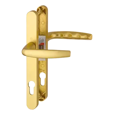 Click Here To Enlarge This Photo Of 1530&sol;3623N HOPPE Atlanta 92mm UPVC Lever Door Handles on Narrow Backplate &lpar;215mm c&sol;c&rpar; - Gold &lpar;2864005&rpar;