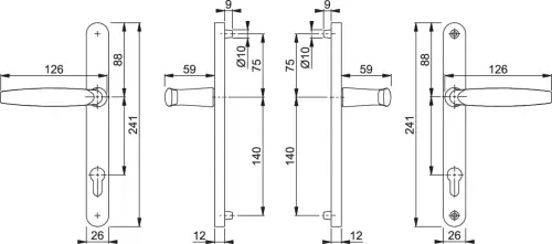 Click Here To Enlarge This Photo Of 1530&sol;3623N HOPPE Atlanta 92mm UPVC Lever Door Handles on Narrow Backplate &lpar;215mm c&sol;c&rpar; - Gold &lpar;2864005&rpar;