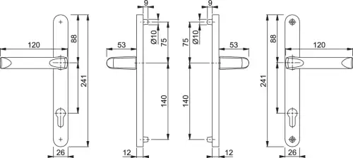 Click Here To Enlarge This Photo Of 113&sol;3623N HOPPE London 92mm UPVC Lever Door Handles on Narrow Backplate &lpar;215mm c&sol;c&rpar; - White &lpar;1714937&rpar;