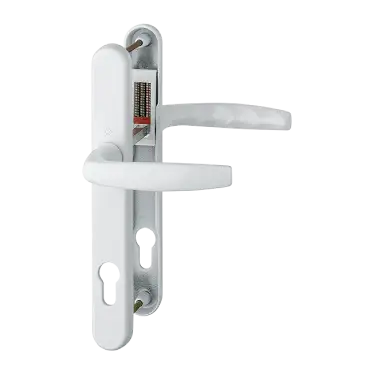 Click Here To Enlarge This Photo Of 1530&sol;3830N HOPPE Atlanta 92mm UPVC Lever Door Handles on Narrow Backplate &lpar;215mm c&sol;c&rpar; - White &lpar;3628012&rpar;