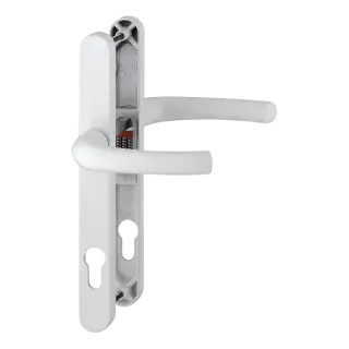 1710RH&sol;3623N HOPPE Tokyo 92mm UPVC Lever Door Handles on Narrow Backplate &lpar;215mm c&sol;c&rpar; - White &lpar;1992099&rpar;