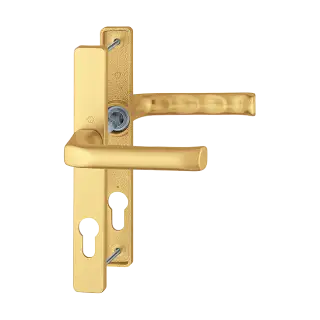 113&sol;200LM HOPPE London 72mm UPVC Lever Door Handles on Narrow Backplate &lpar;180mm c&sol;c&rpar; - Gold &lpar;3209571&rpar;