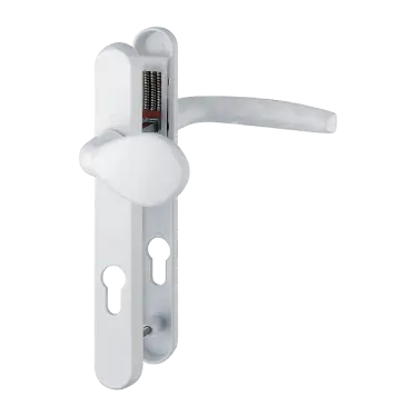 Click Here To Enlarge This Photo Of 77G&sol;3831N&sol;1530 HOPPE Atlanta 92mm UPVC Lever&sol;Pad Door Handles on Narrow Backplate &lpar;122mm c&sol;c&rpar; - White &lpar;3627706&rpar;